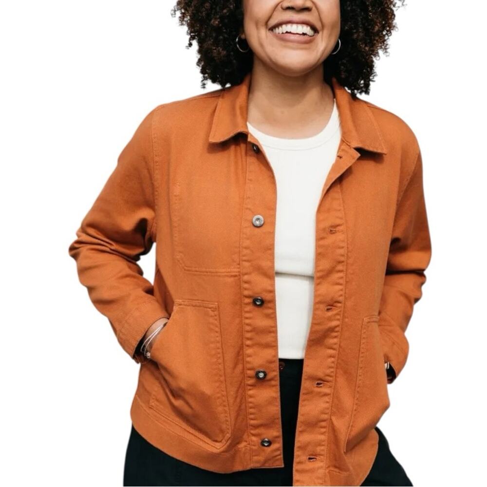 Finisterre Women’s Yarrel Chore Jacket Organic Cotton Terracotta Size 12 NWT